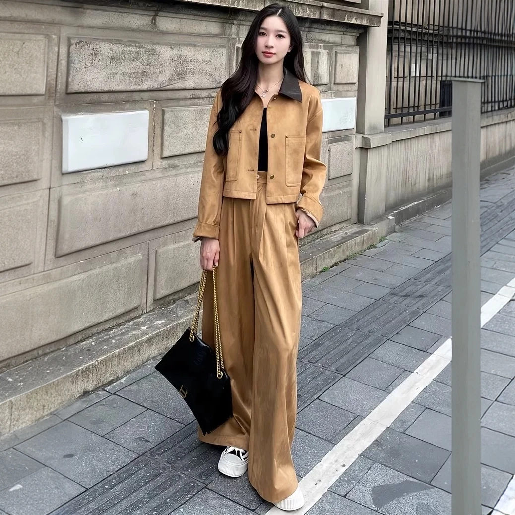 晨浠定制】深圳南油新款休闲长裤套装830