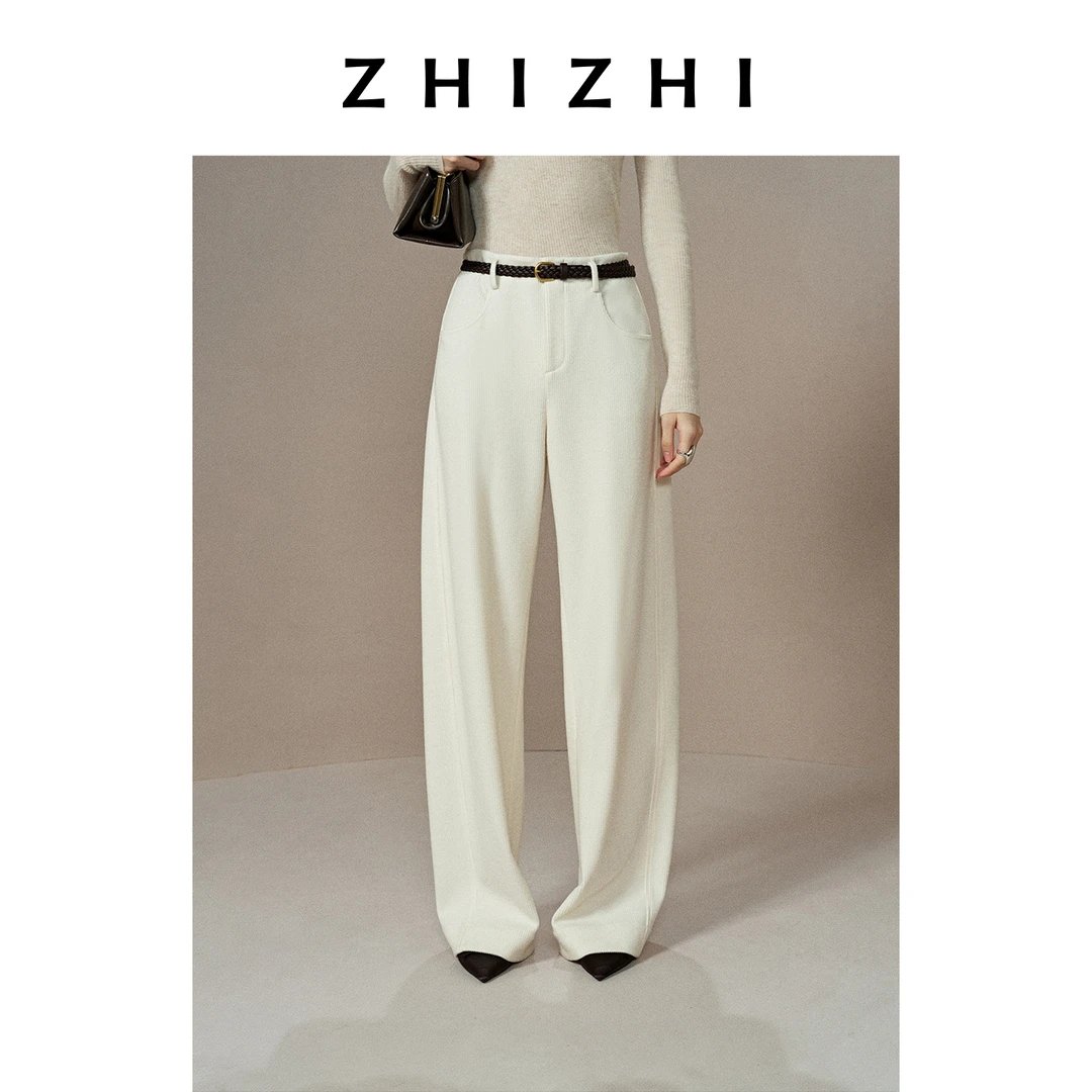 致知 沙头雨 灯芯绒弯刀裤冬季保暖修饰腿型时尚显直ZZ2EWWK1129