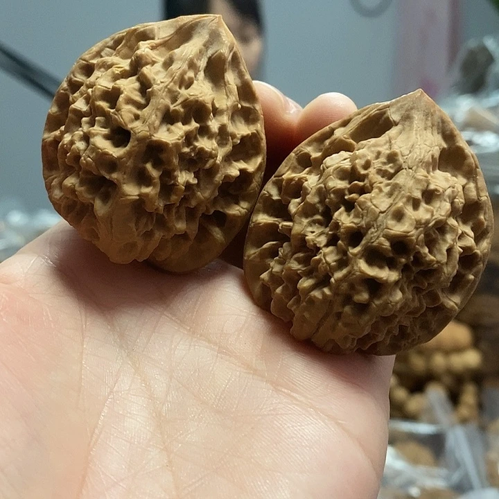 把件文玩核桃42麒麟纹官帽