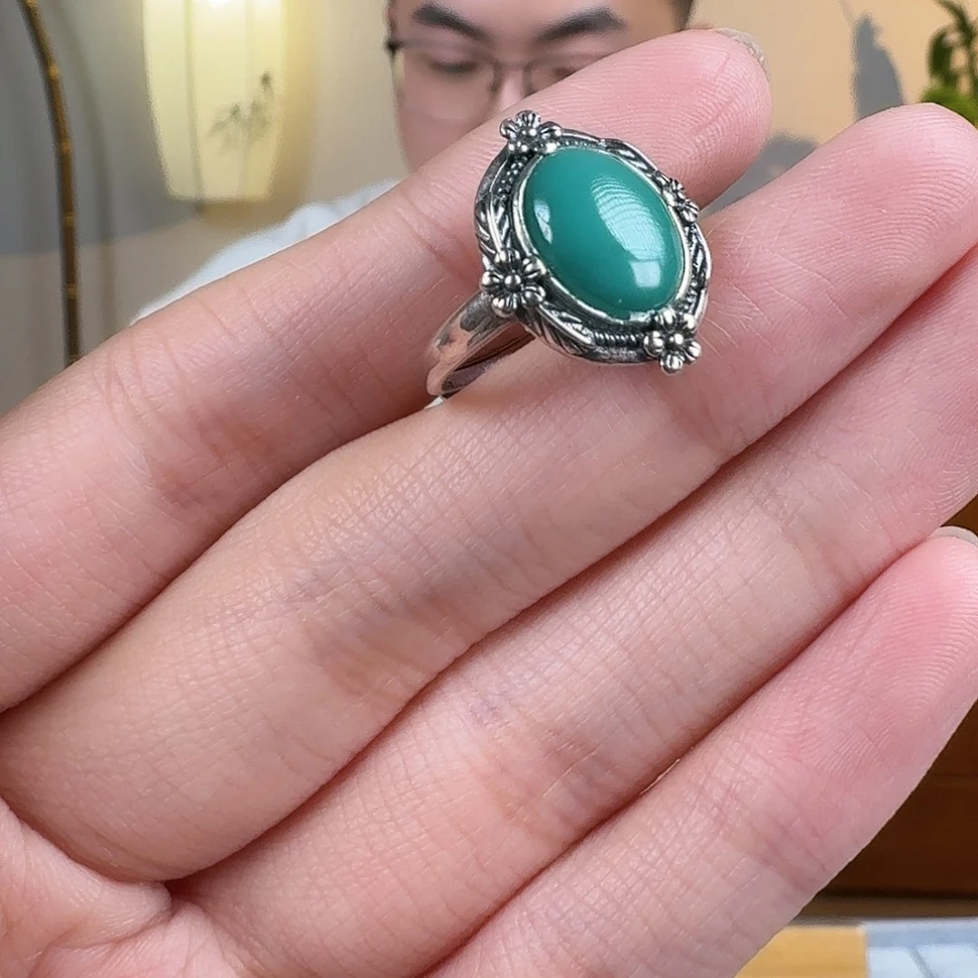 绿松石银S925镶嵌珠宝奇石