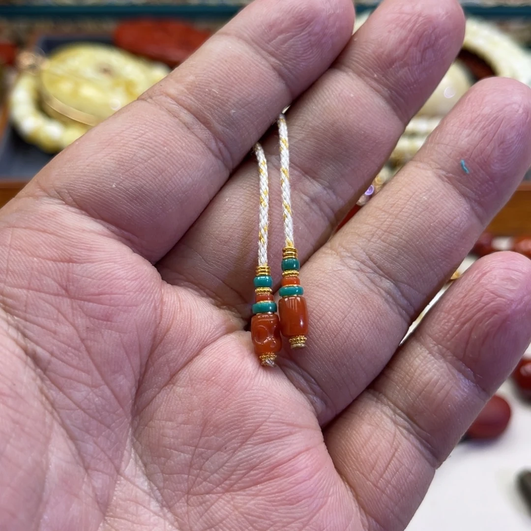 南红玛瑙18K金镶嵌珠宝奇石116