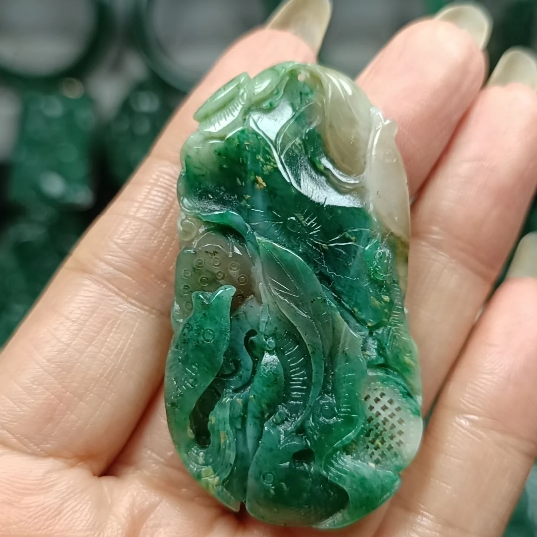 未镶嵌独山玉连年有余