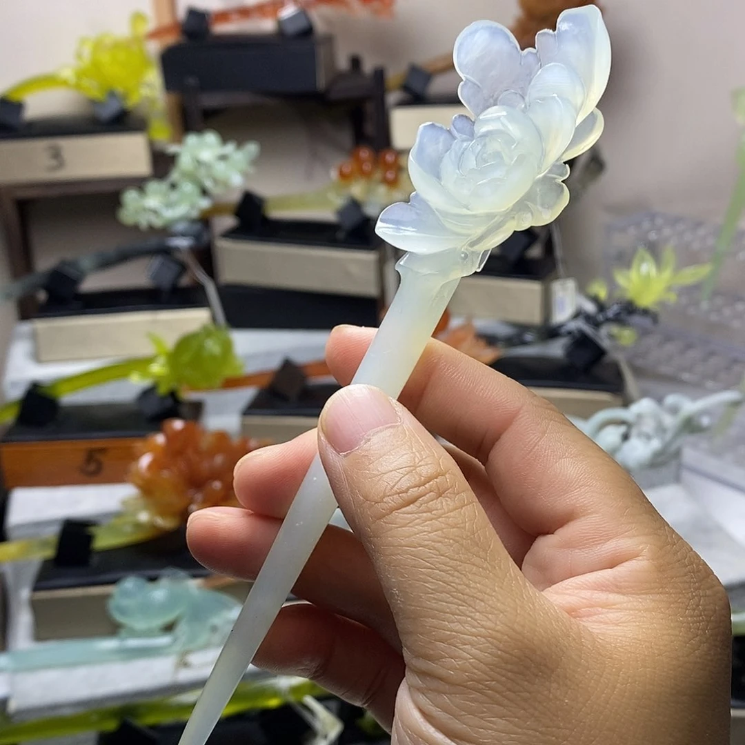 岫玉未镶嵌岫玉发簪