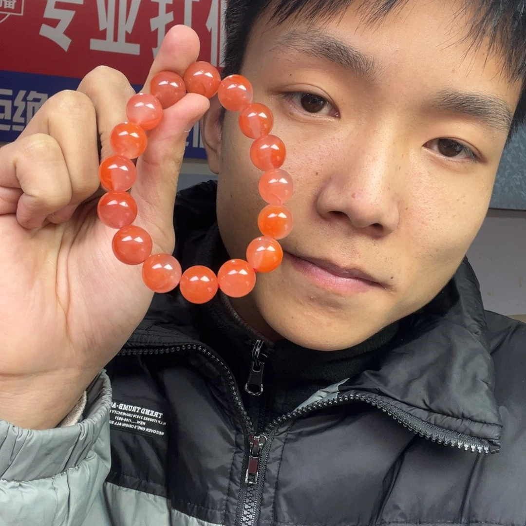 南红玛瑙手链未镶嵌多样性钢板料南红卡13货头手串