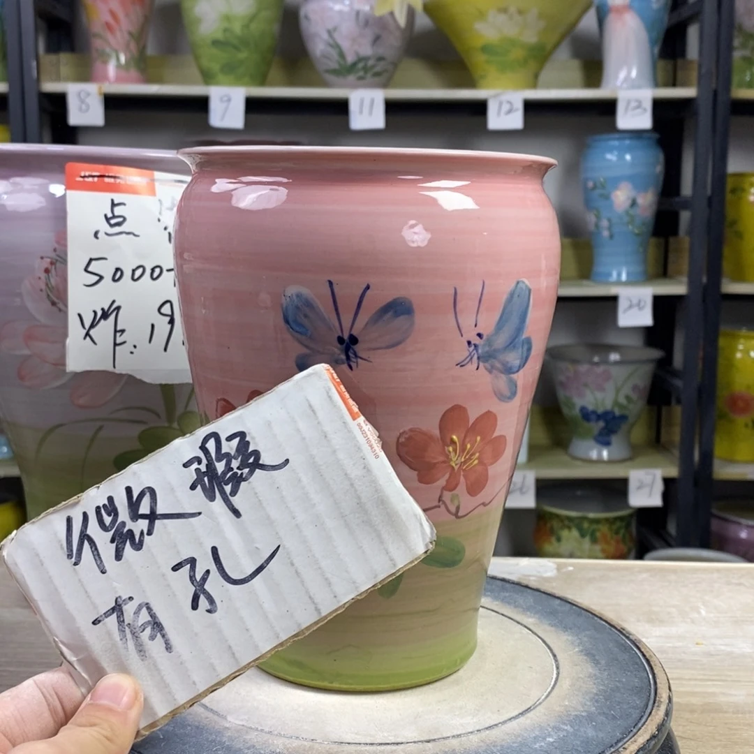 景德镇手工手绘陶瓷花盆