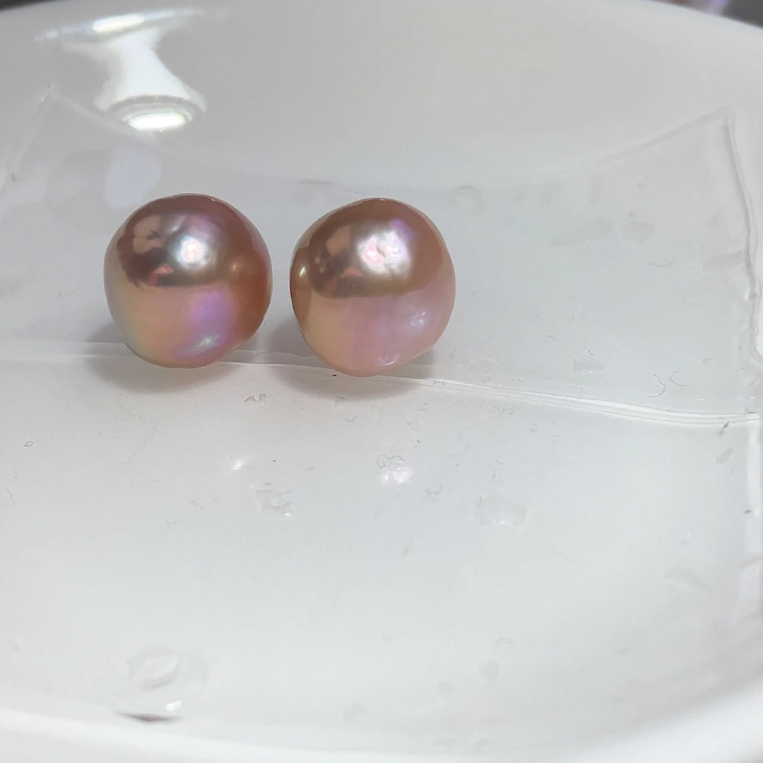 淡水珍珠耳饰银S925镶嵌17