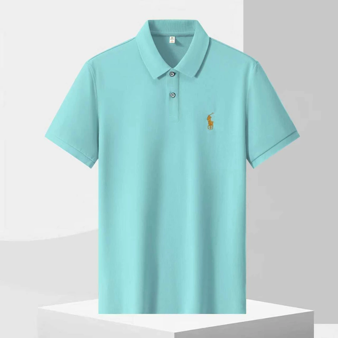 高品质简约男装短袖polo衫2025年夏季新款商务青年男士半袖t恤衫