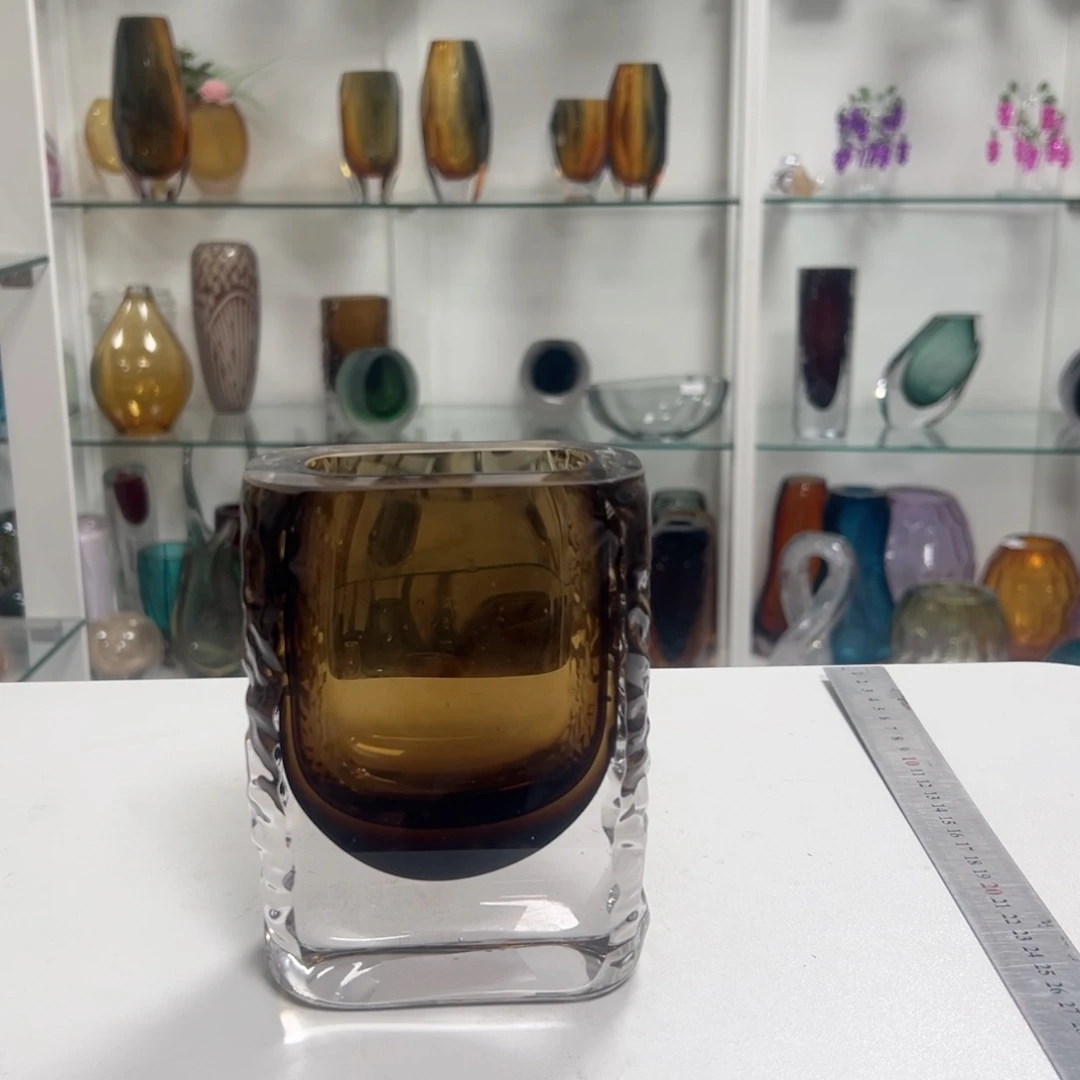 幻彩琉璃花瓶花器高度14微瑕