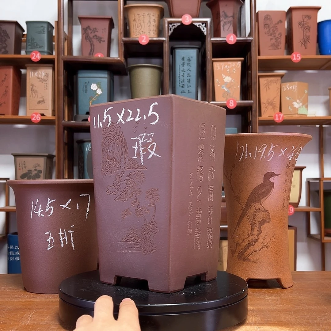 紫砂花盆微瑕周之夏精品紫砂花盆