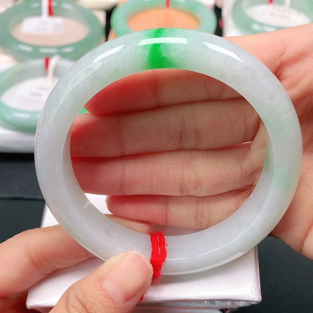 翡翠手镯未镶嵌天然翡翠手镯57