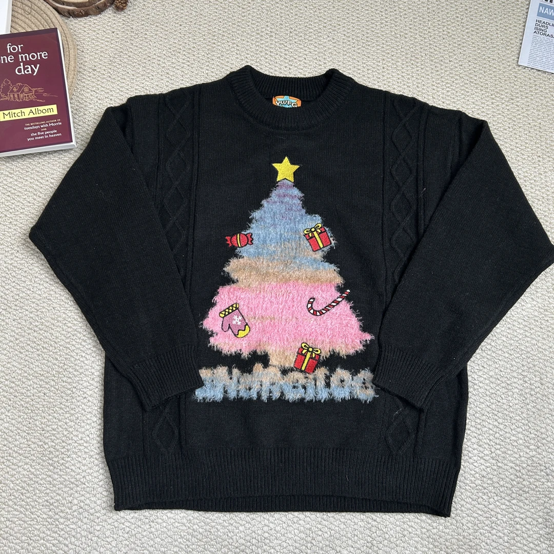 2025早春新款时尚休闲卡通毛衣针织长袖8791