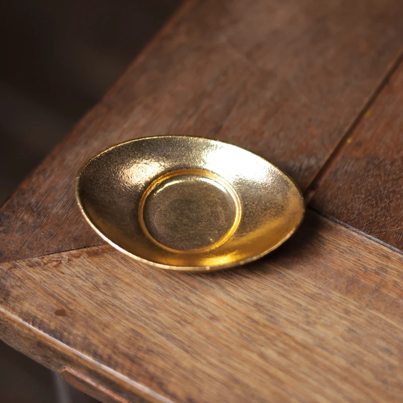 【悦生活】金釉-雲由山坊-元宝杯托（雲由S0448）