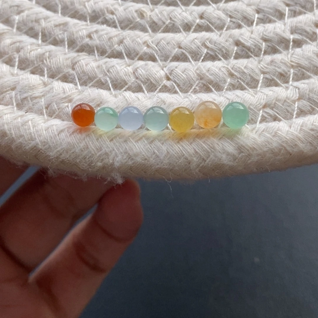 散珠翡翠许*宝4+5+天然翡翠A货散珠
