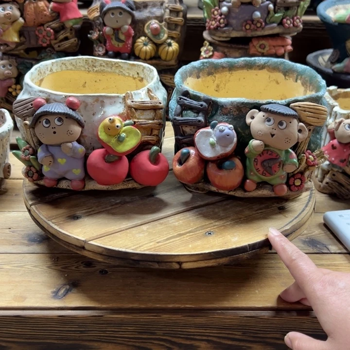 嘻哈多肉花盆百搭