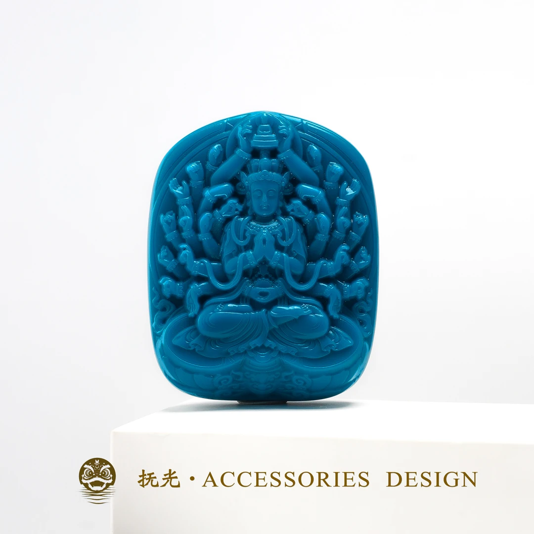 【抚光文玩】SW专属-千手观音吊坠地狱色文玩手把件摆件项链锁骨链1