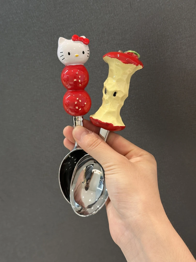 ANNAHOUSE DIY勺子锌合金树脂米老鼠勺子西瓜勺吃饭勺冰激凌勺MQ