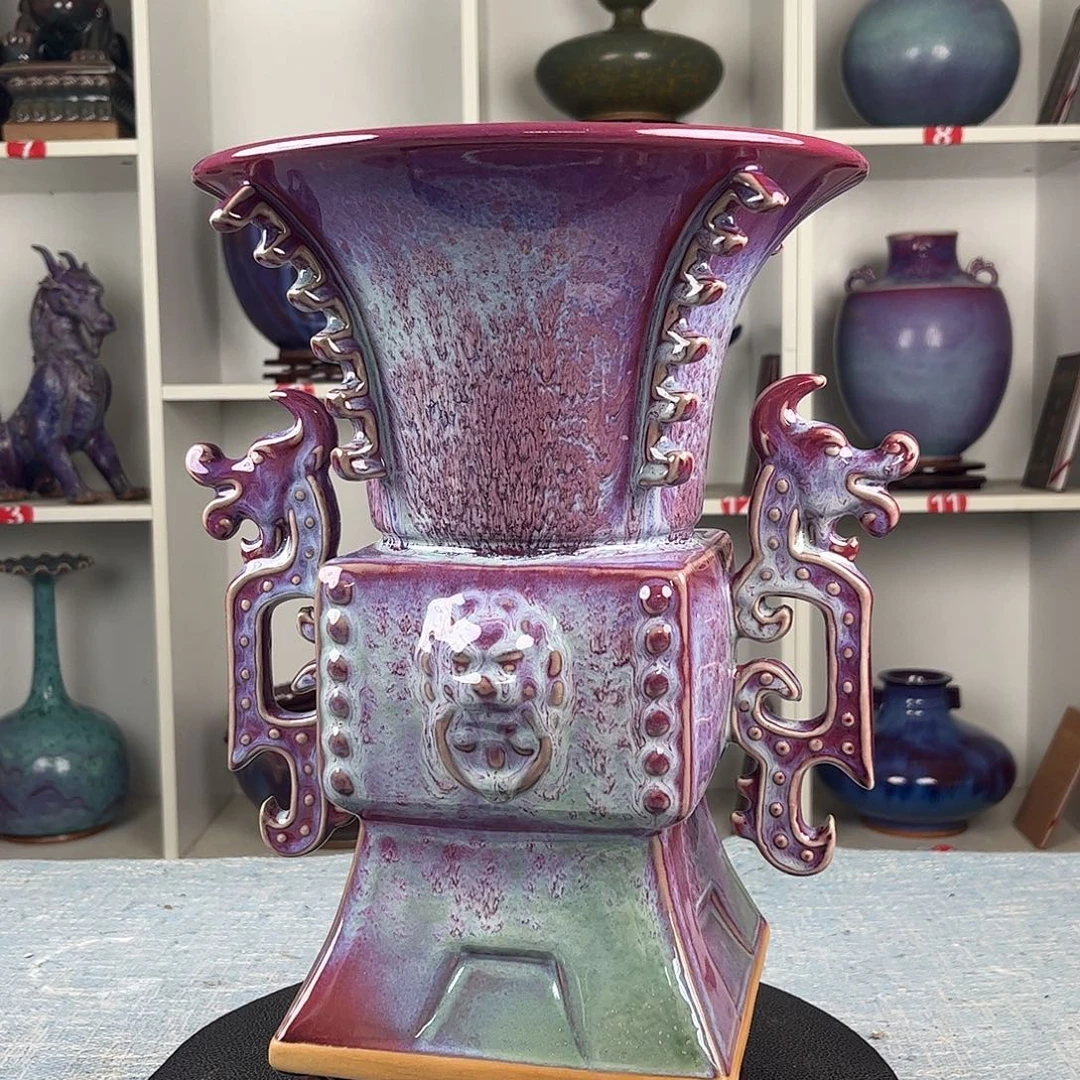 瓷片摆件……华夏鼎……无礼盒