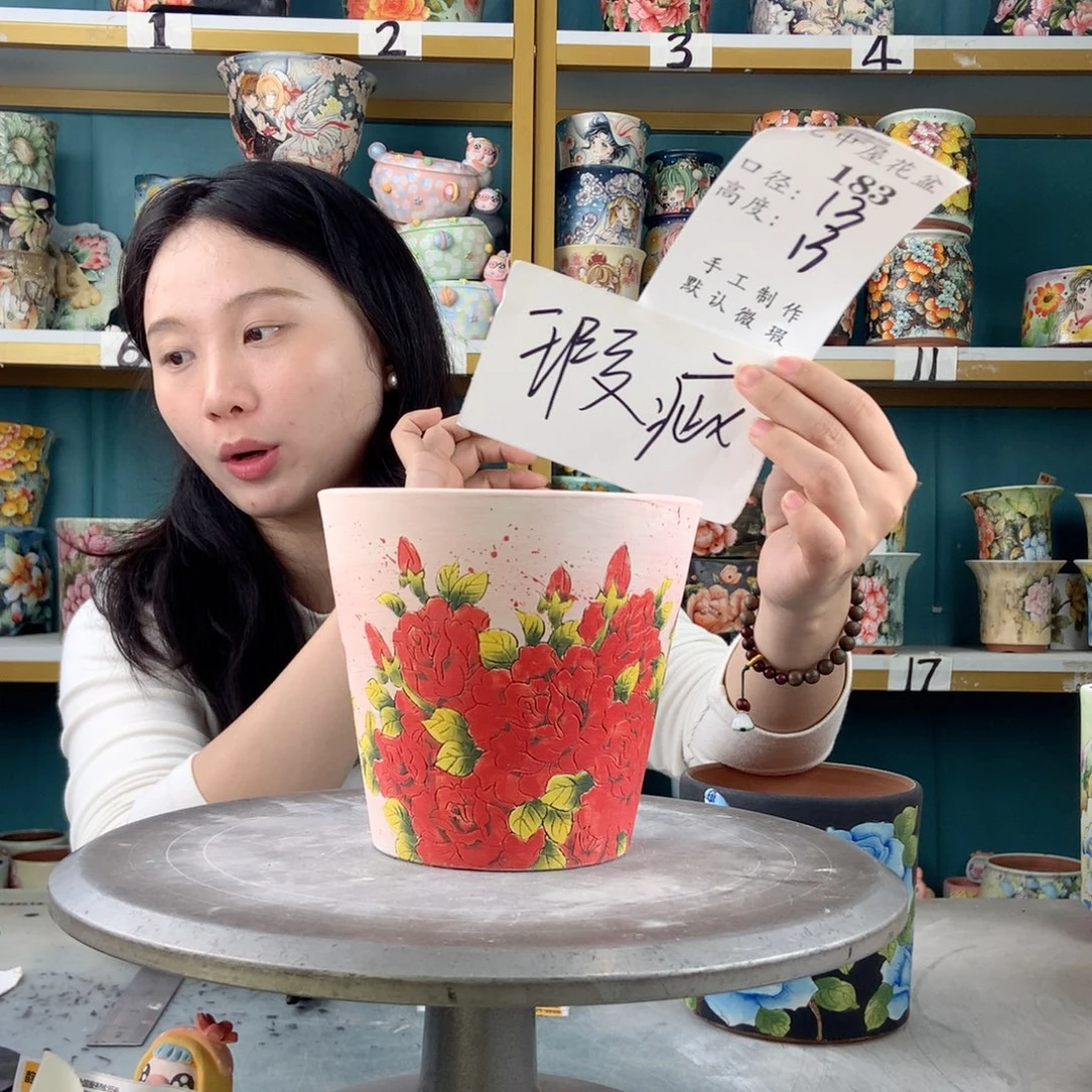 陶景德镇手工花盆183
