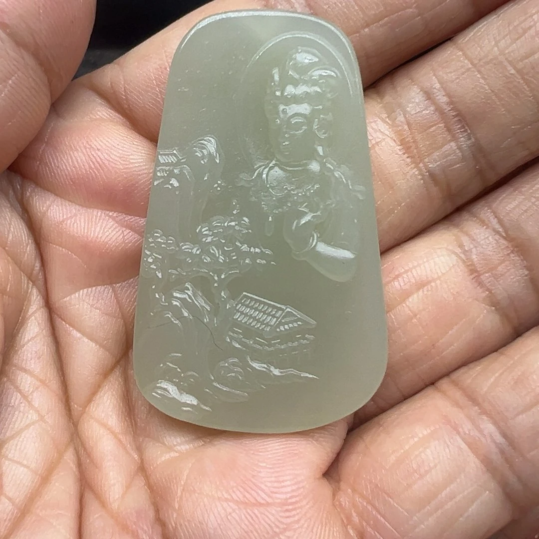 和田玉（糖玉）未镶嵌吊坠(不含链)