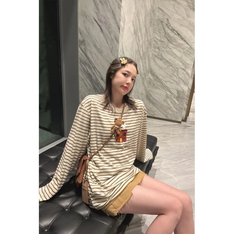 BETTER JOELAY-【小熊房子】潮流时尚百搭简约T恤长袖潮流KH3358