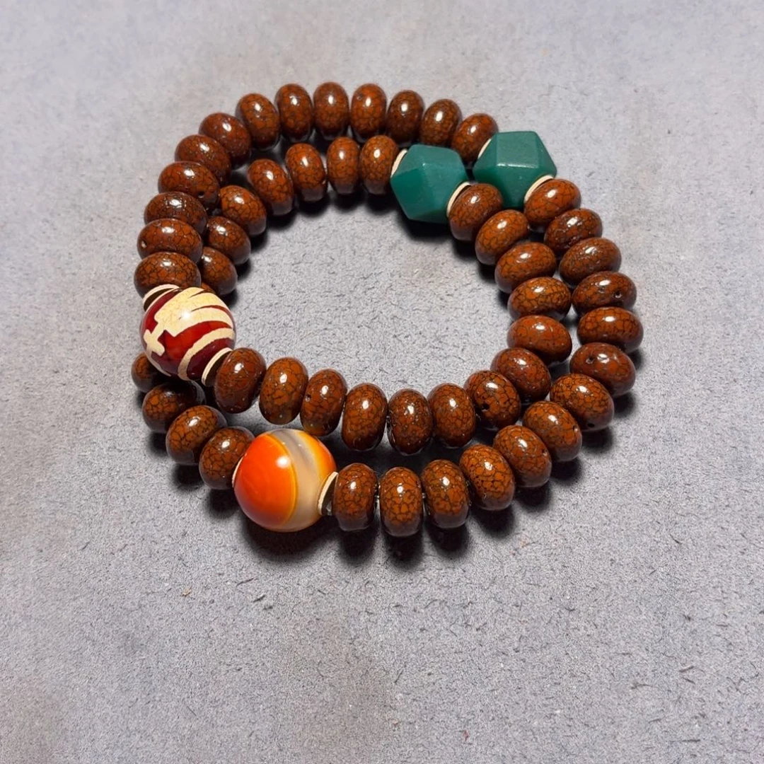 星月菩提吊坠老星月双圈12mm