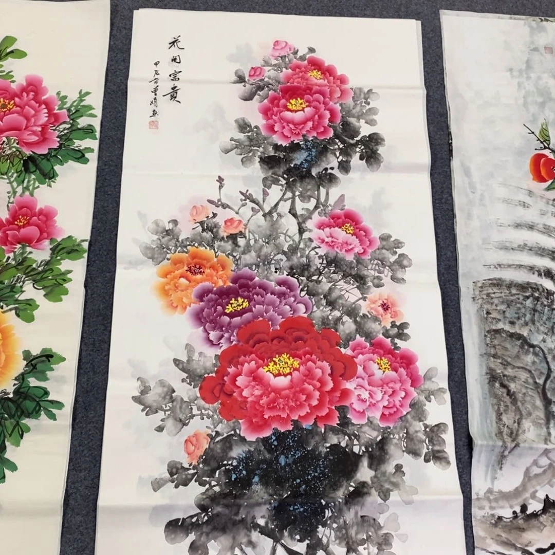 国画尺寸140✖️70四尺手绘画