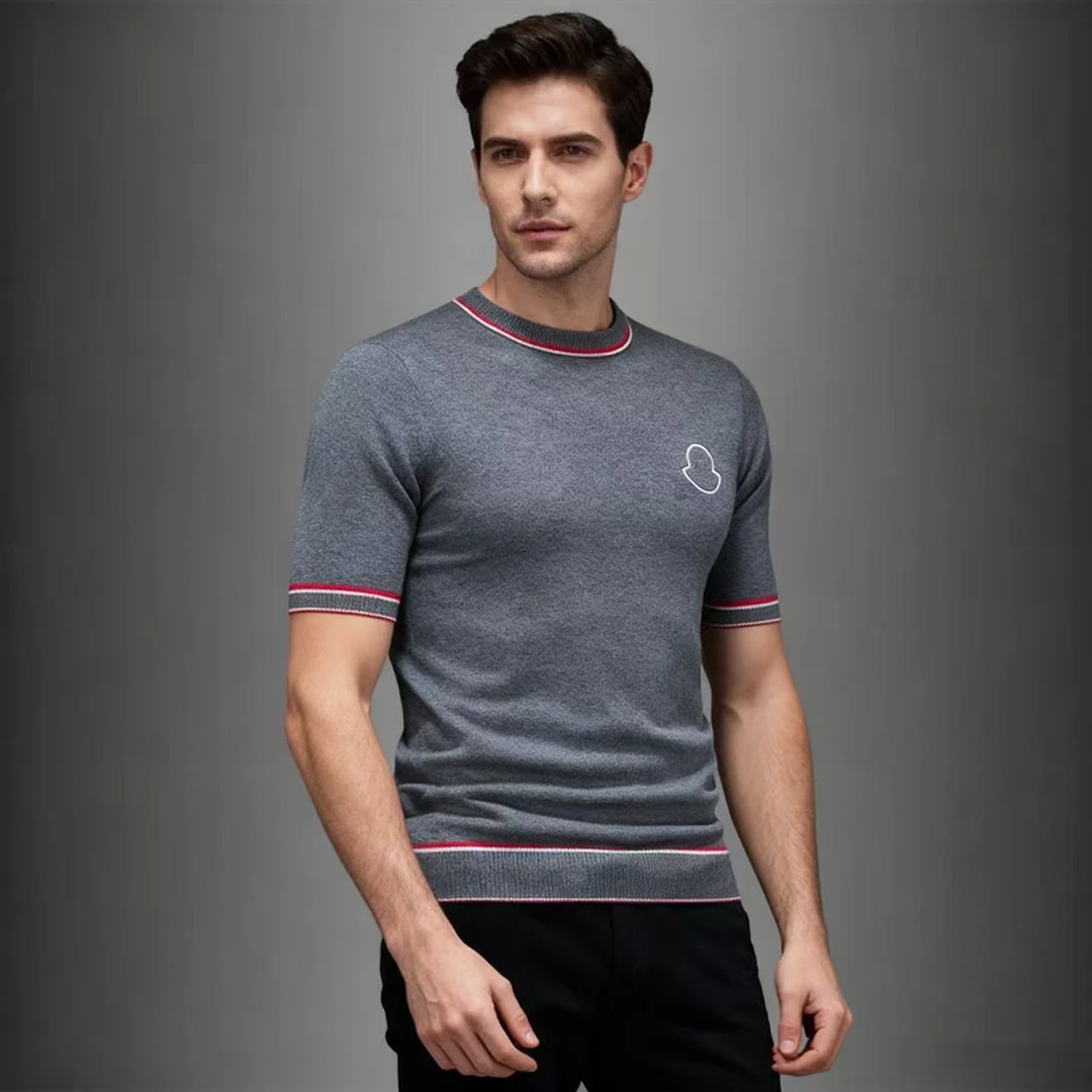 秋季高弹T恤长袖纯色无弹异色包边圆领舒适柔软弹力