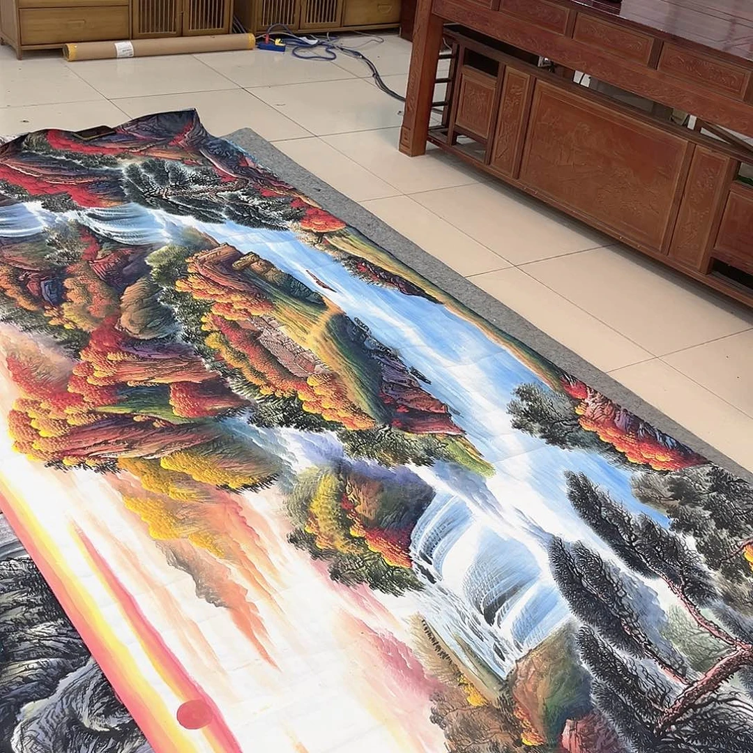 国画纯手绘山水花鸟书法