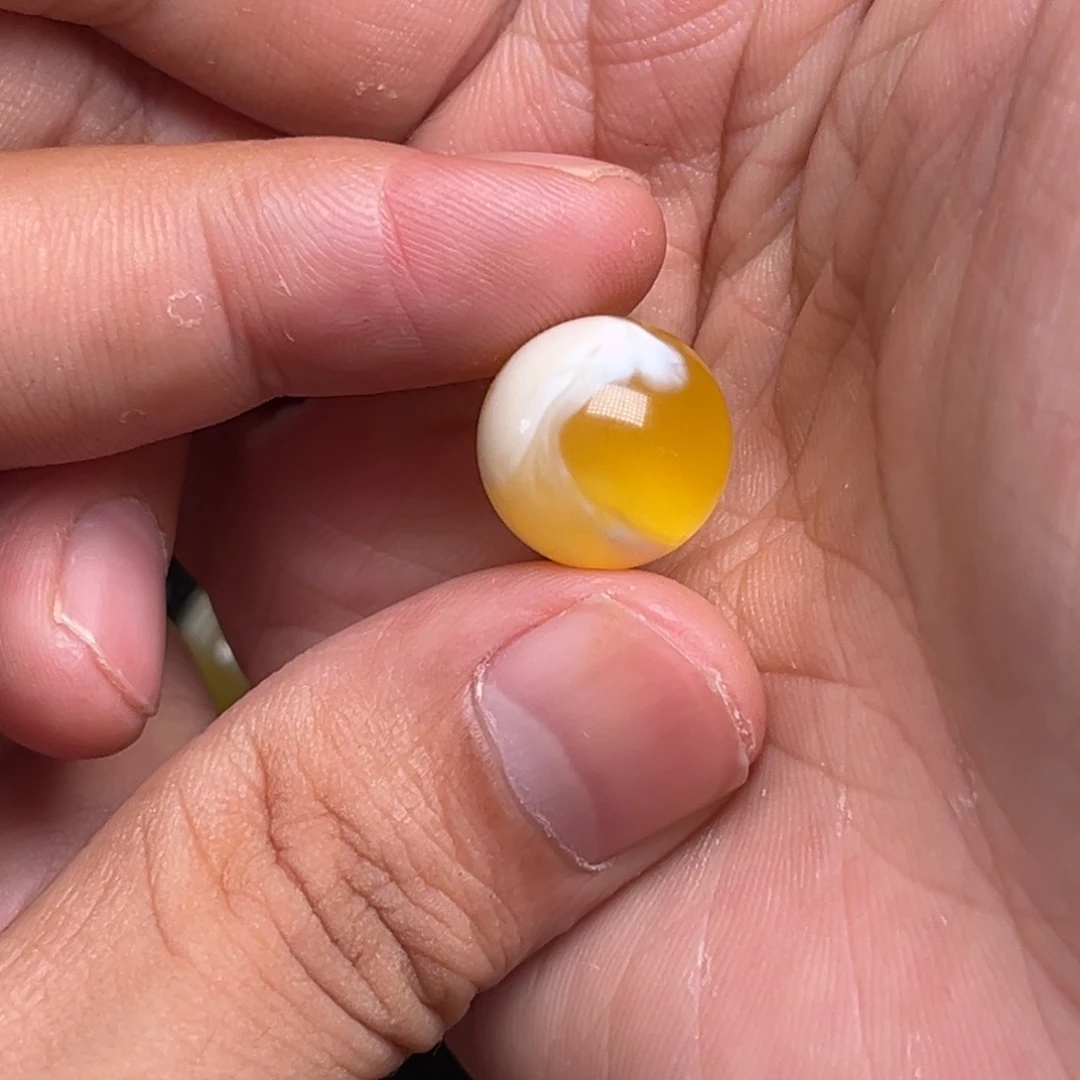 经***天琥珀未镶嵌裸石蜜蜡金白14.5