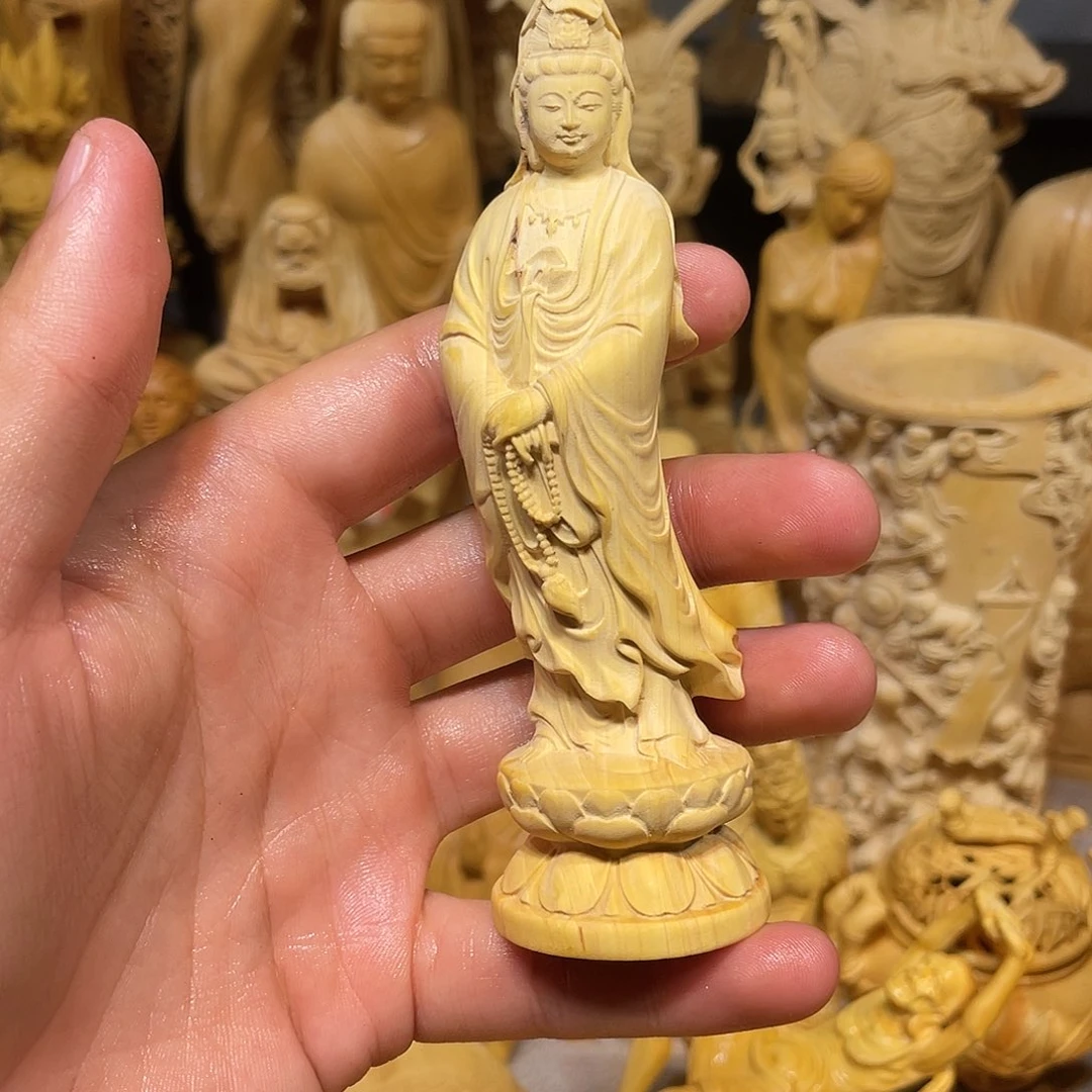黄杨木瑕疵念珠观音