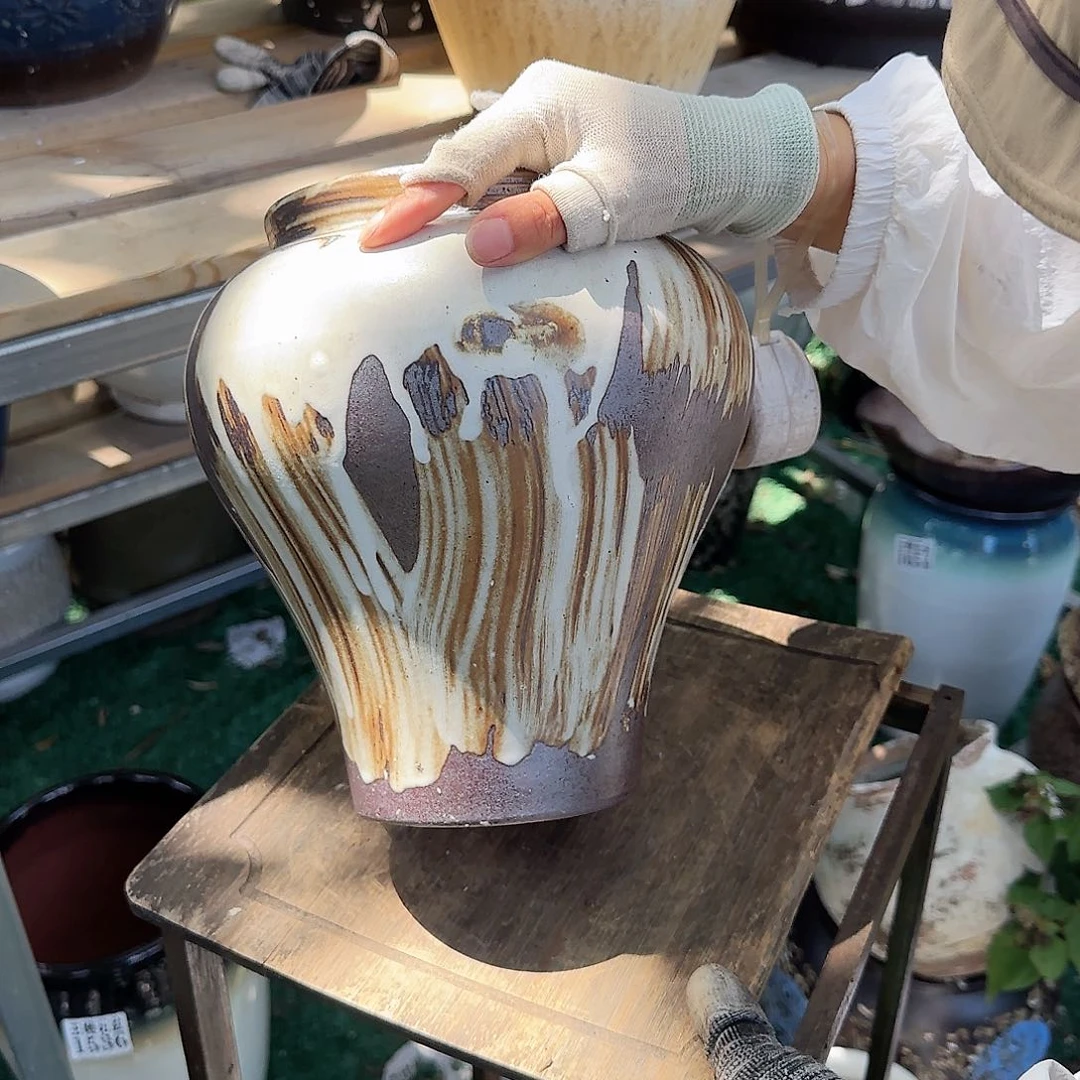 紫砂花盆王嫂花盆0701-1659高25口15