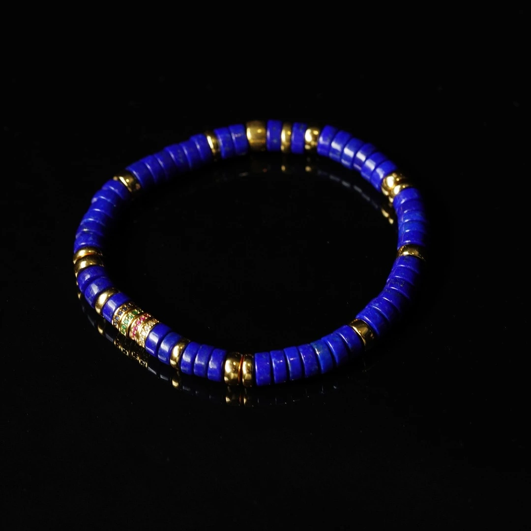 青金石直切药片手串约6mm LUG0902-133