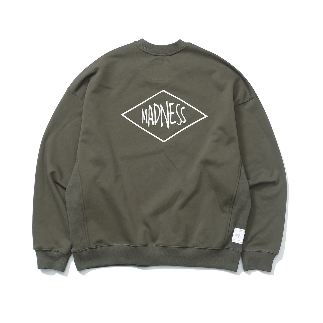 457# MAD圆领卫衣450克六叔同款日系咔叽