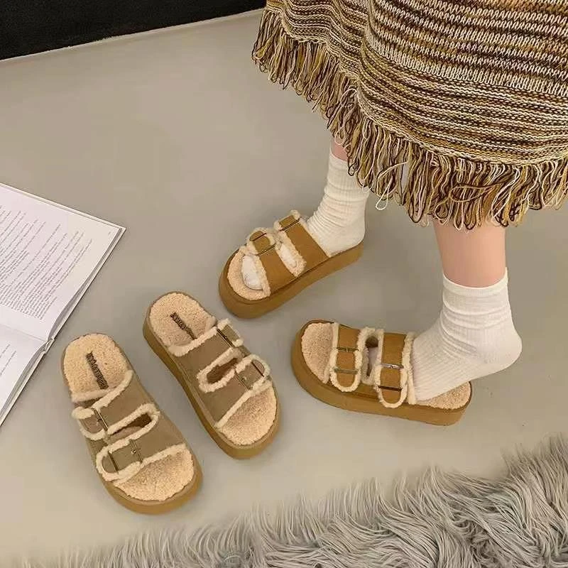 【刘姐高货】休闲风一字拖韩版休闲软底ins外穿勃肯拖鞋1302