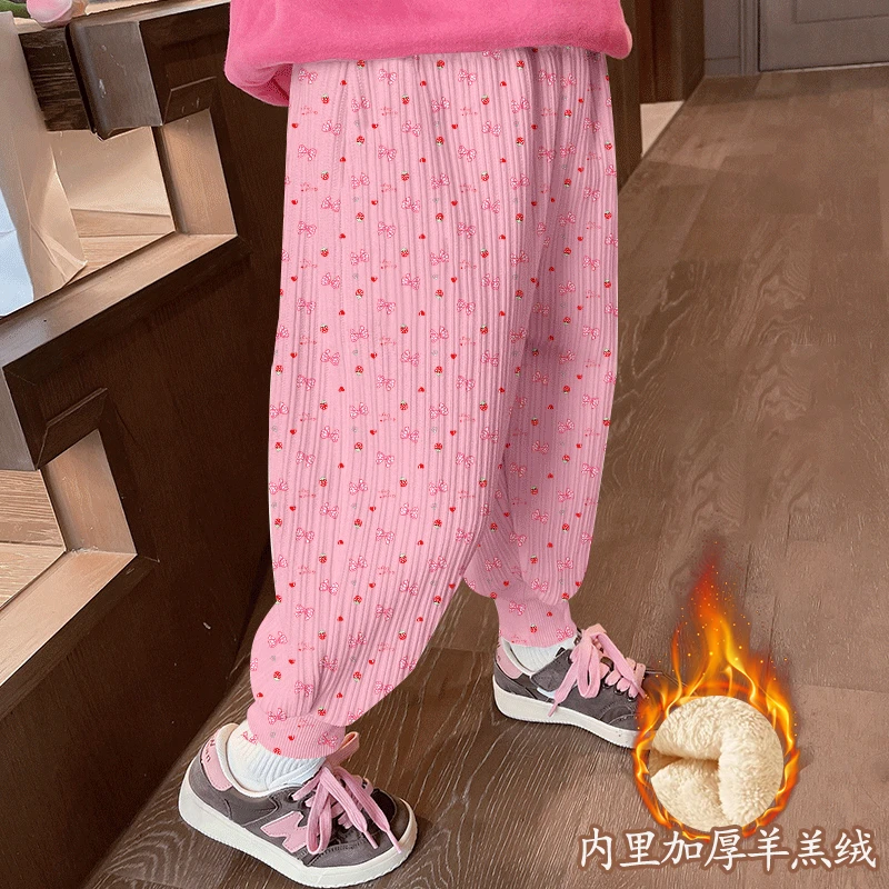 秋冬新款灯芯绒女童裤子男童休闲儿童童装卫裤运动裤宝宝百搭长裤