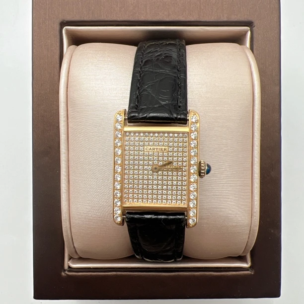 95新 Cartier/卡地亚 大卡地亚637-7手动后钻赠送表带赠送手链