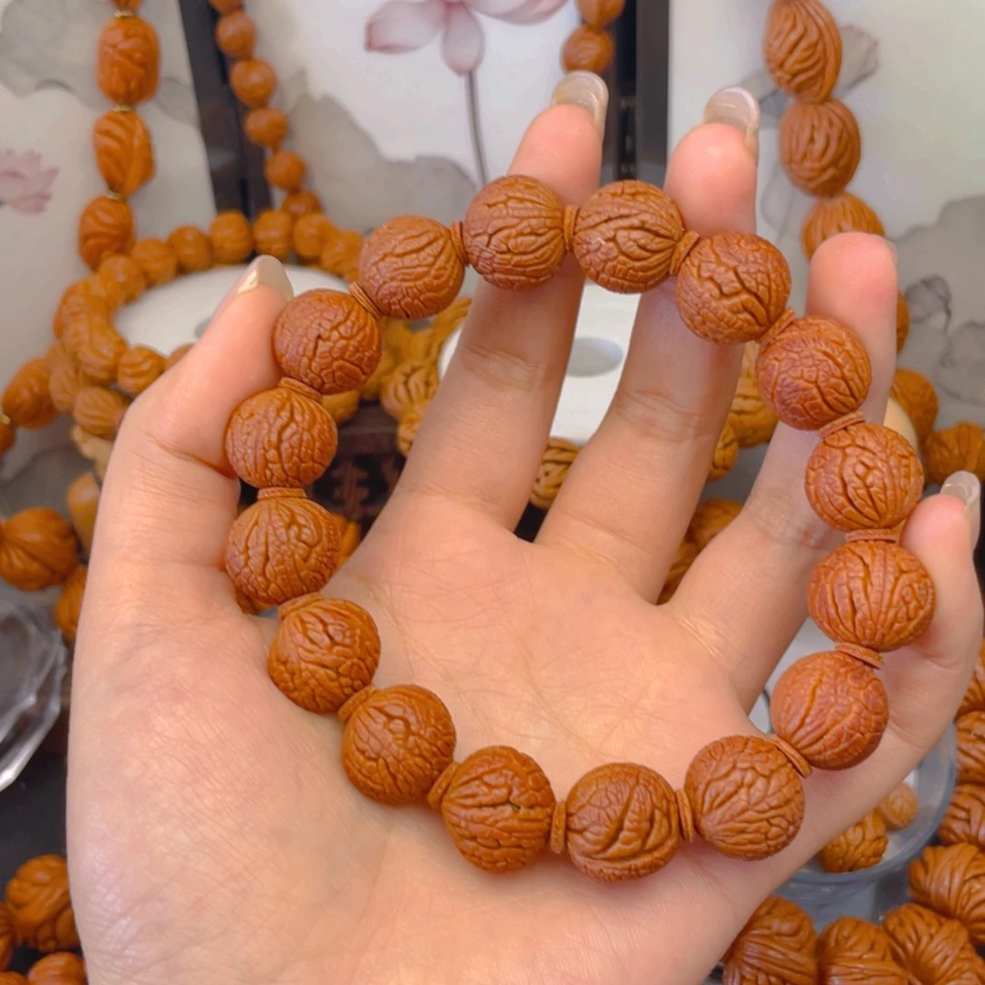 遇***生秦岭龙纹桃核手串手链