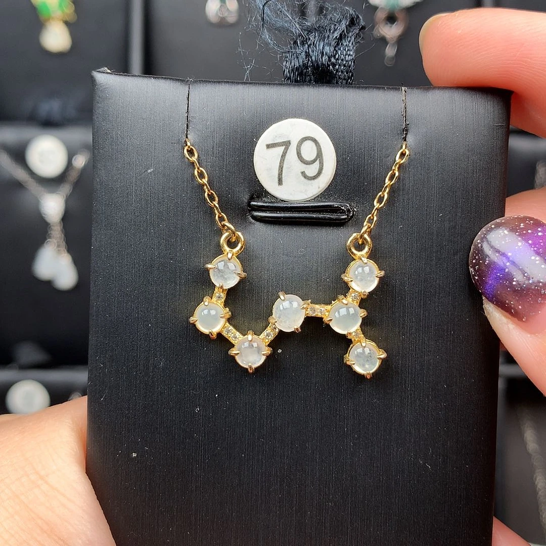 翡翠银S925镶嵌颈饰