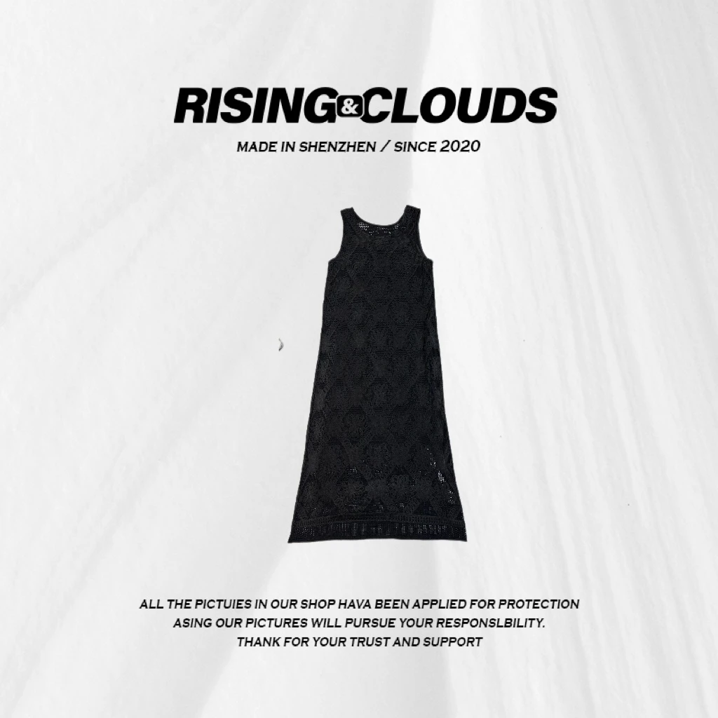 RISING&CLOUDS【莎莎】舒适显瘦休闲无袖两件套连衣裙020394