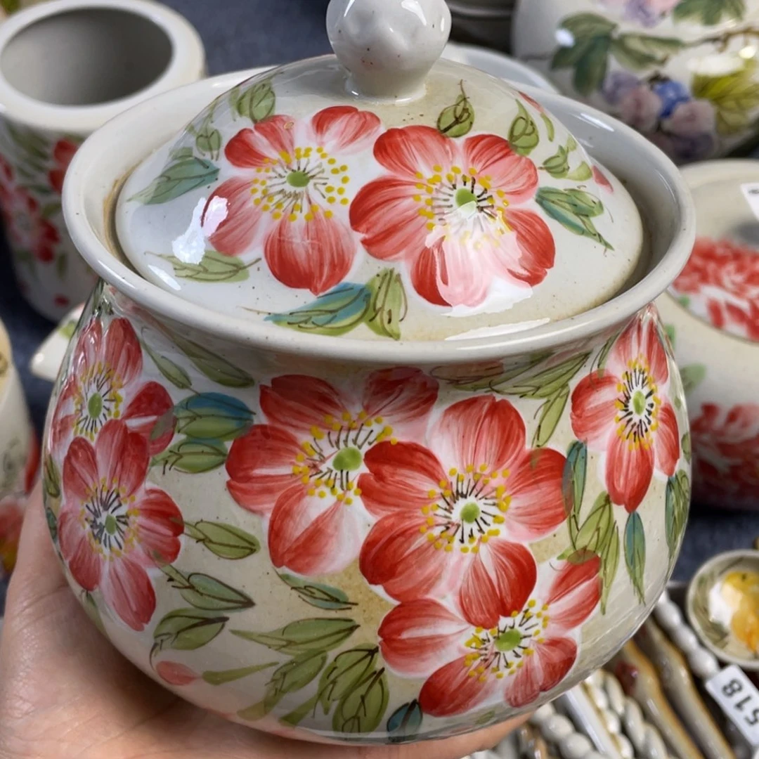 燕***蝶茶叶罐景德镇高温陶瓷8888