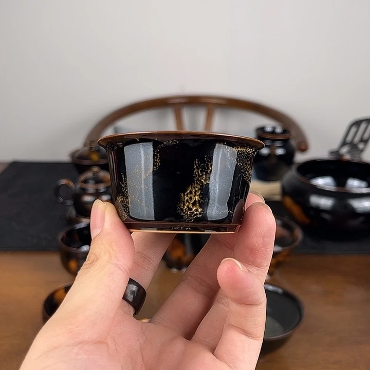 杯鹧鸪斑折口缸杯