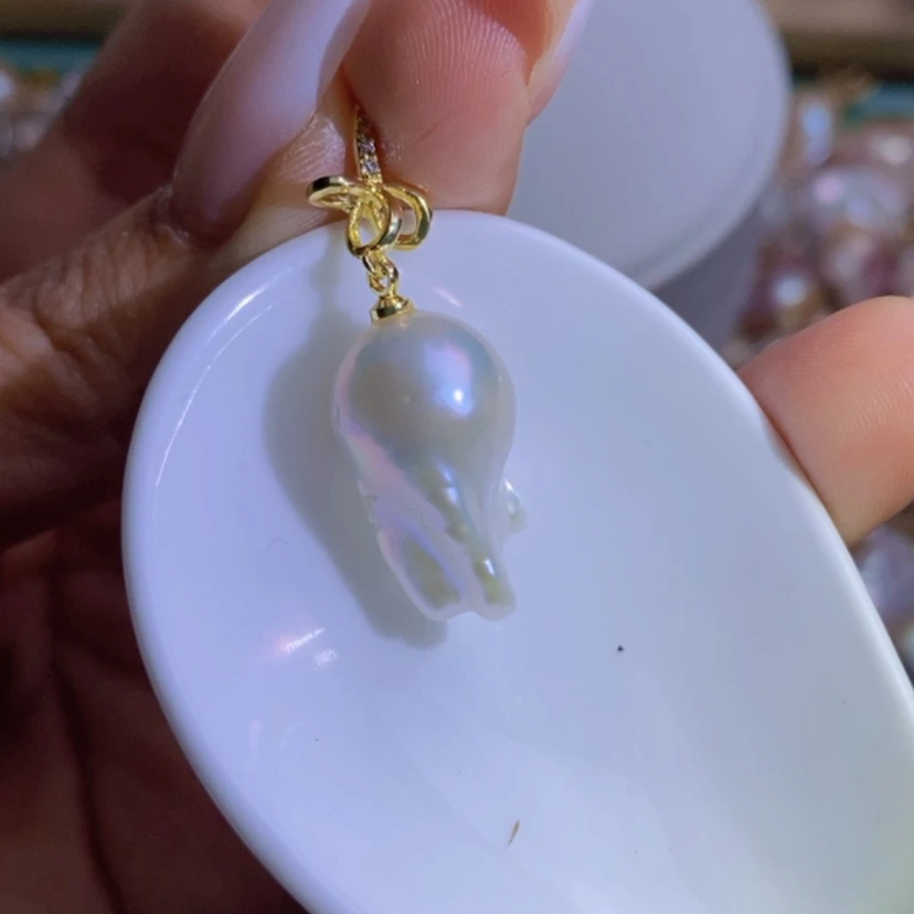 【闪购商品】淡水珍珠天然珍珠（微瑕）合金