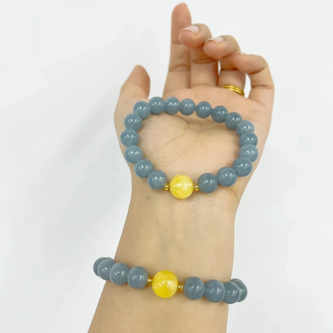 保真海蓝之谜约10mm左右设计款路路通手串