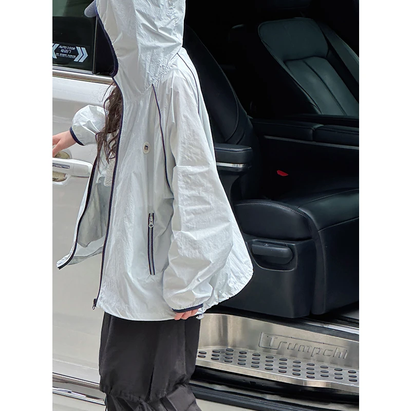 K28844韩系女童运动外套2025新款夏装休闲儿童皮肤衣轻薄防晒衫潮