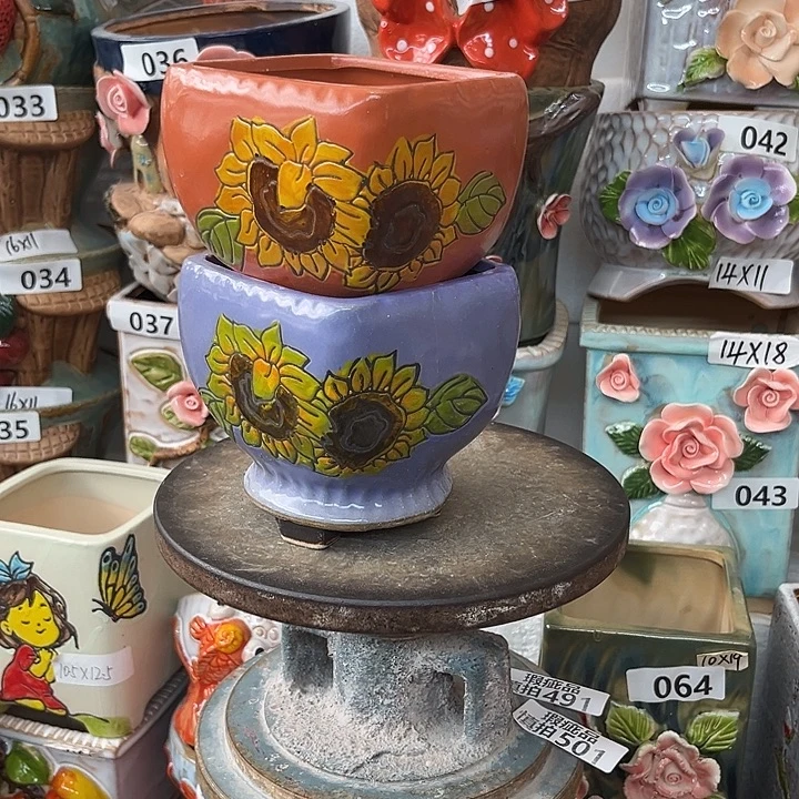 花盆紫砂粗陶材质多肉花盆