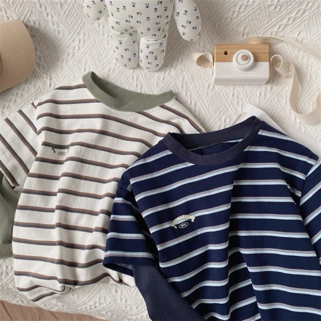 男童秋季韩版假两件条纹长袖T恤儿童装宝宝休闲圆领春秋装打底