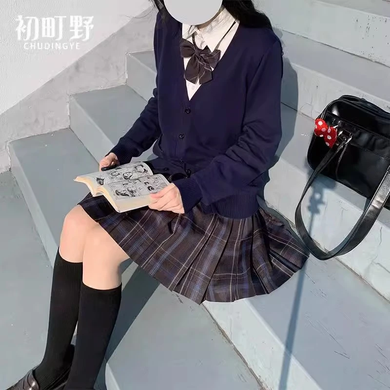 初町野原创冬曜女高jk格裙制服秋冬套装百褶裙半身裙女校供感正版