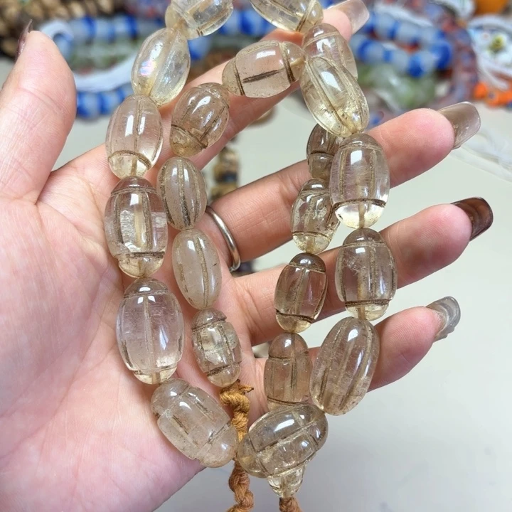 玻璃颈饰尼泊尔老白水