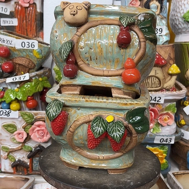 粗陶材质多肉花盆