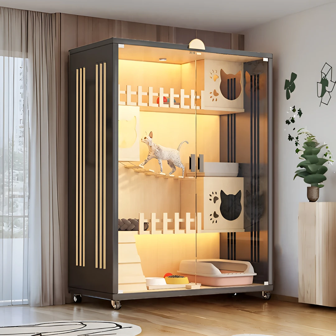 【明星同款】猫别墅家用猫笼子阳台猫爬架一体超大自由空间猫窝猫屋